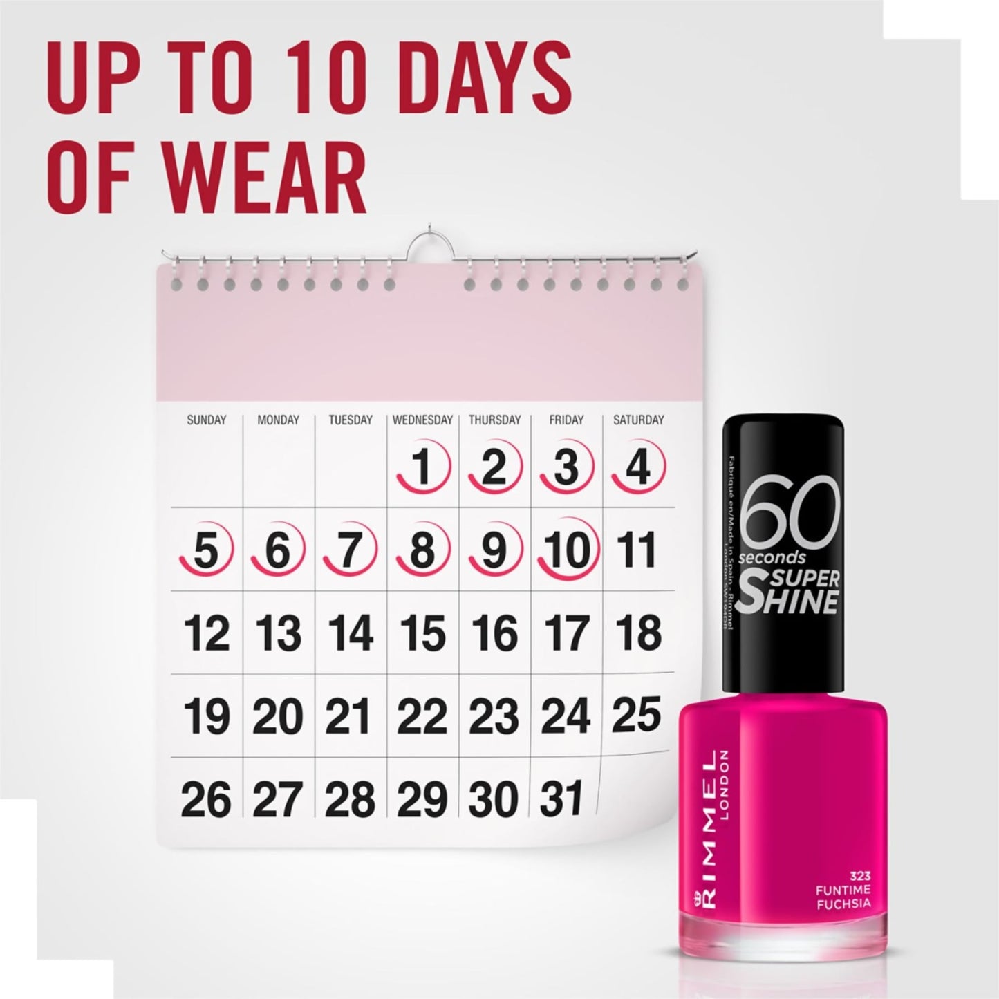 60 Seconds Super Shine Nail Polish 8ml 323 Funtime Fuchsia|8ml