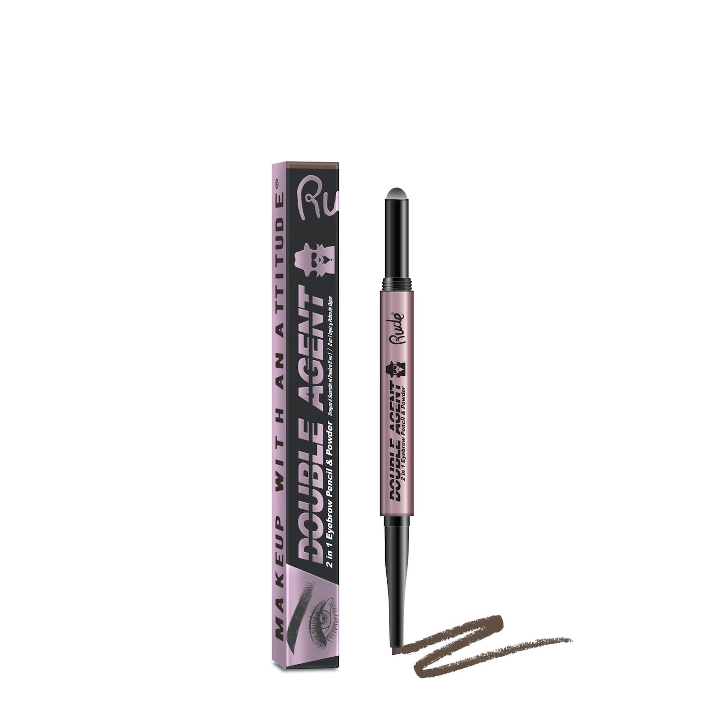 Double Agent 2-in-1 Eyebrow Pencil & Powder 0.45g Neutral Brown|0.45g