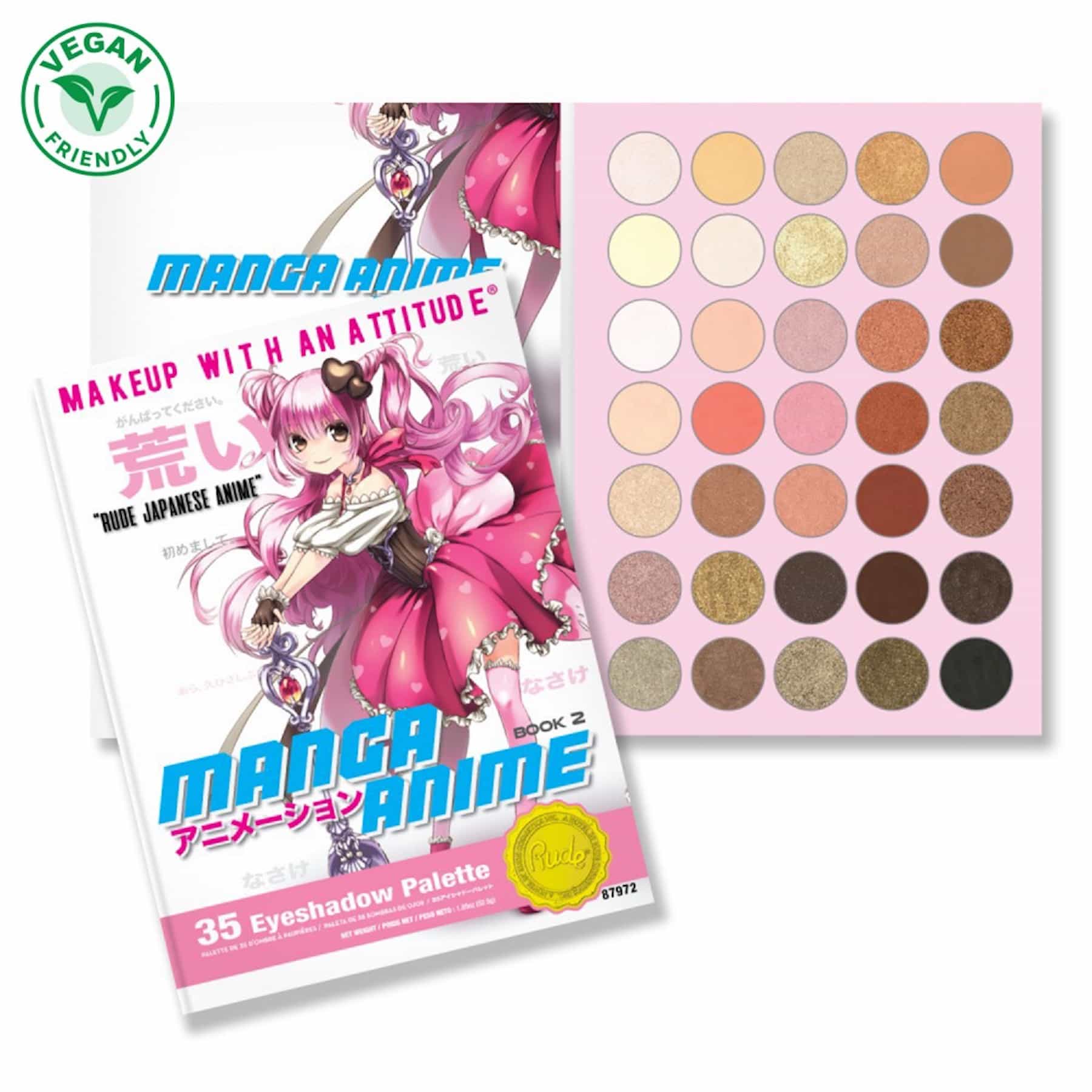 Manga Anime Book 2 Eyeshadow Palette Japanese Anime - 35 shades Manga Anime