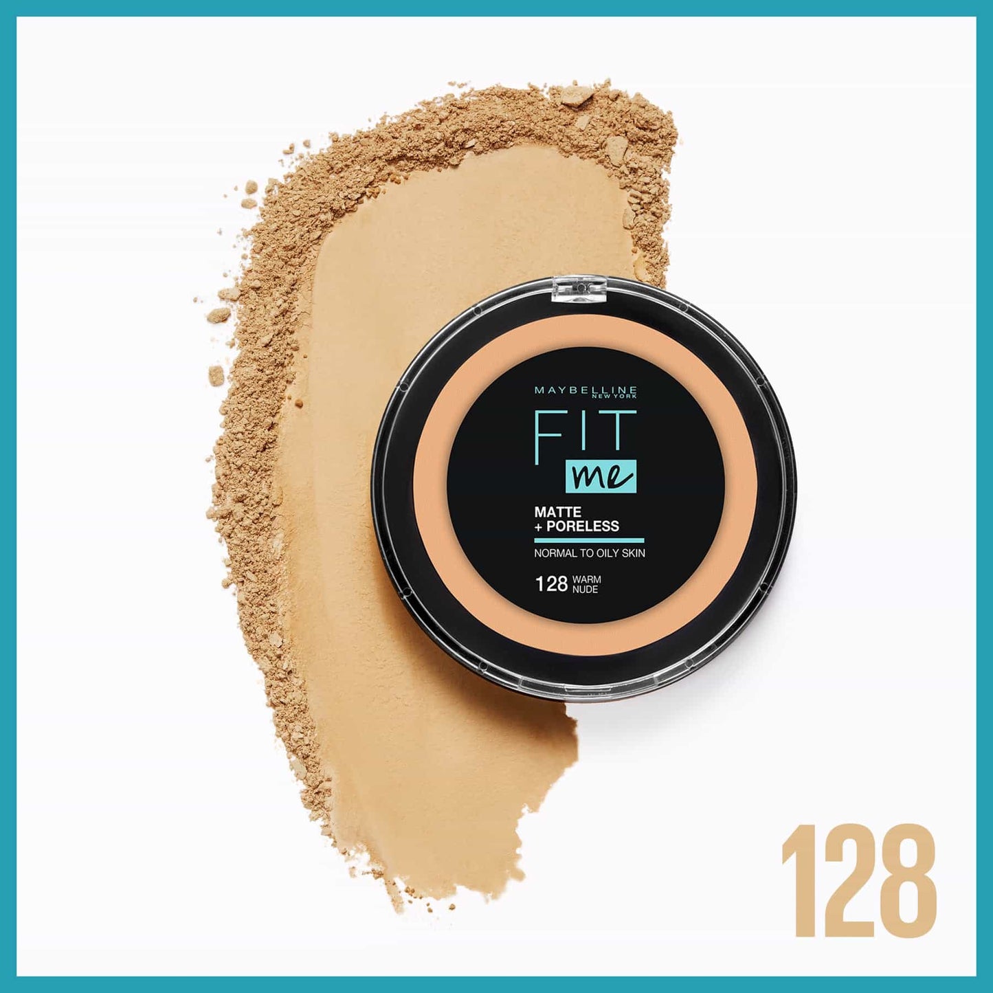 Fit Me Matte + Poreless Powder Matte Finish 12g 128 Warm Nude|12g