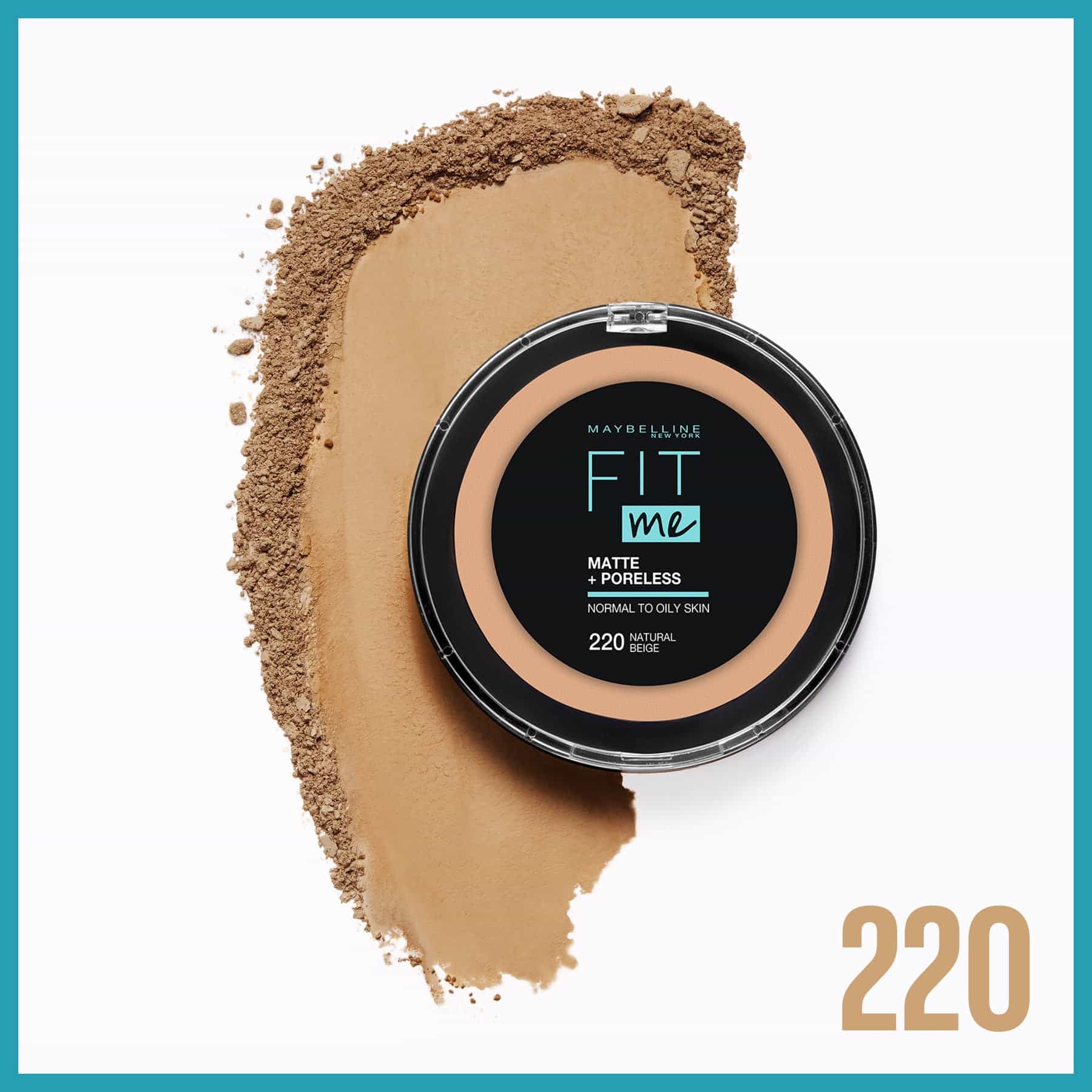 Fit Me Matte + Poreless Powder Matte Finish 12g 220 Natural Beige|12g