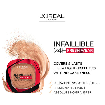 Infallible 24H Fresh Wear Foundation In A Powder 9g 220 Sand| 9g