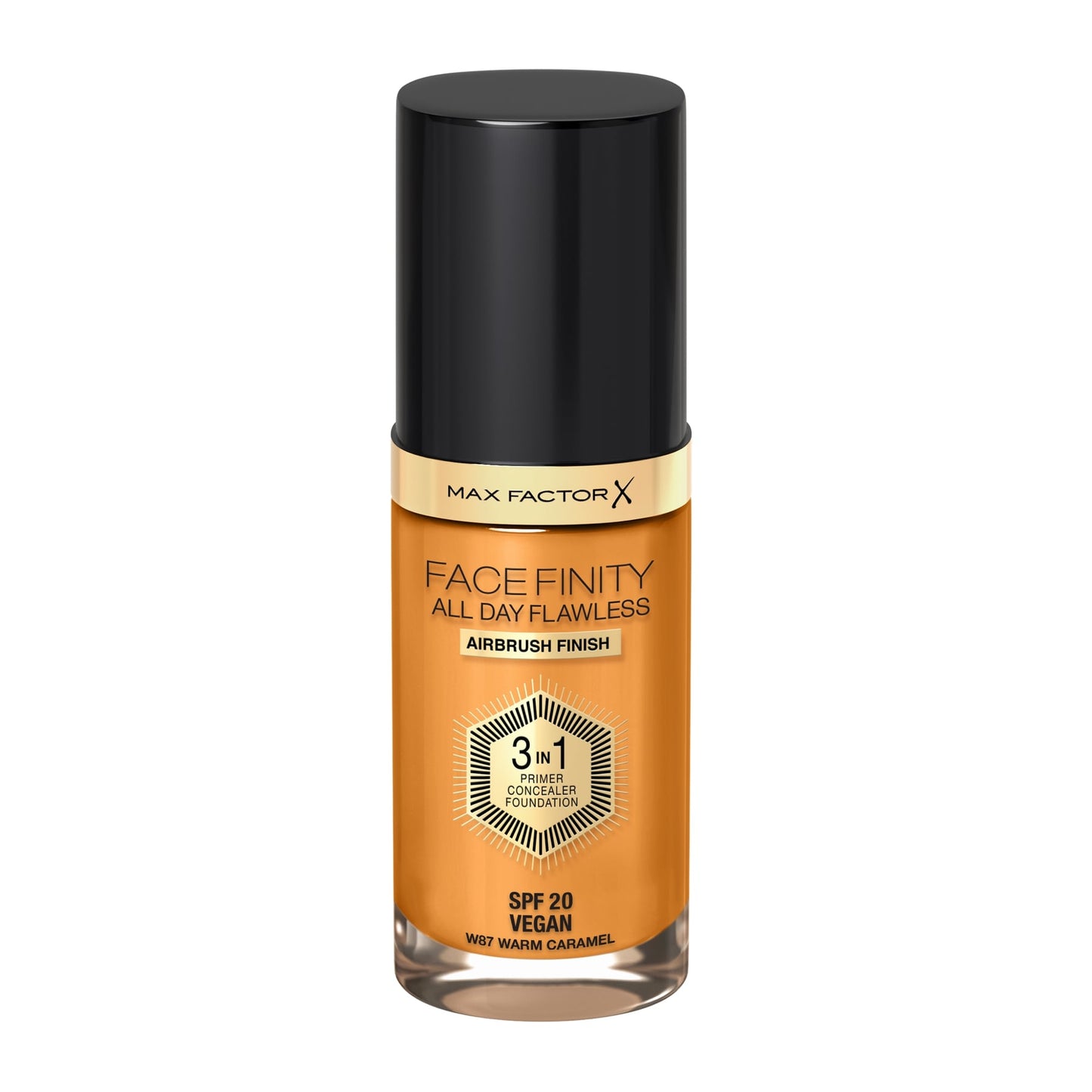 Facefinity All Day Flawless 3-in-1 Liquid Foundation Matte Finish 30ml 087 Warm Caramel|30ml