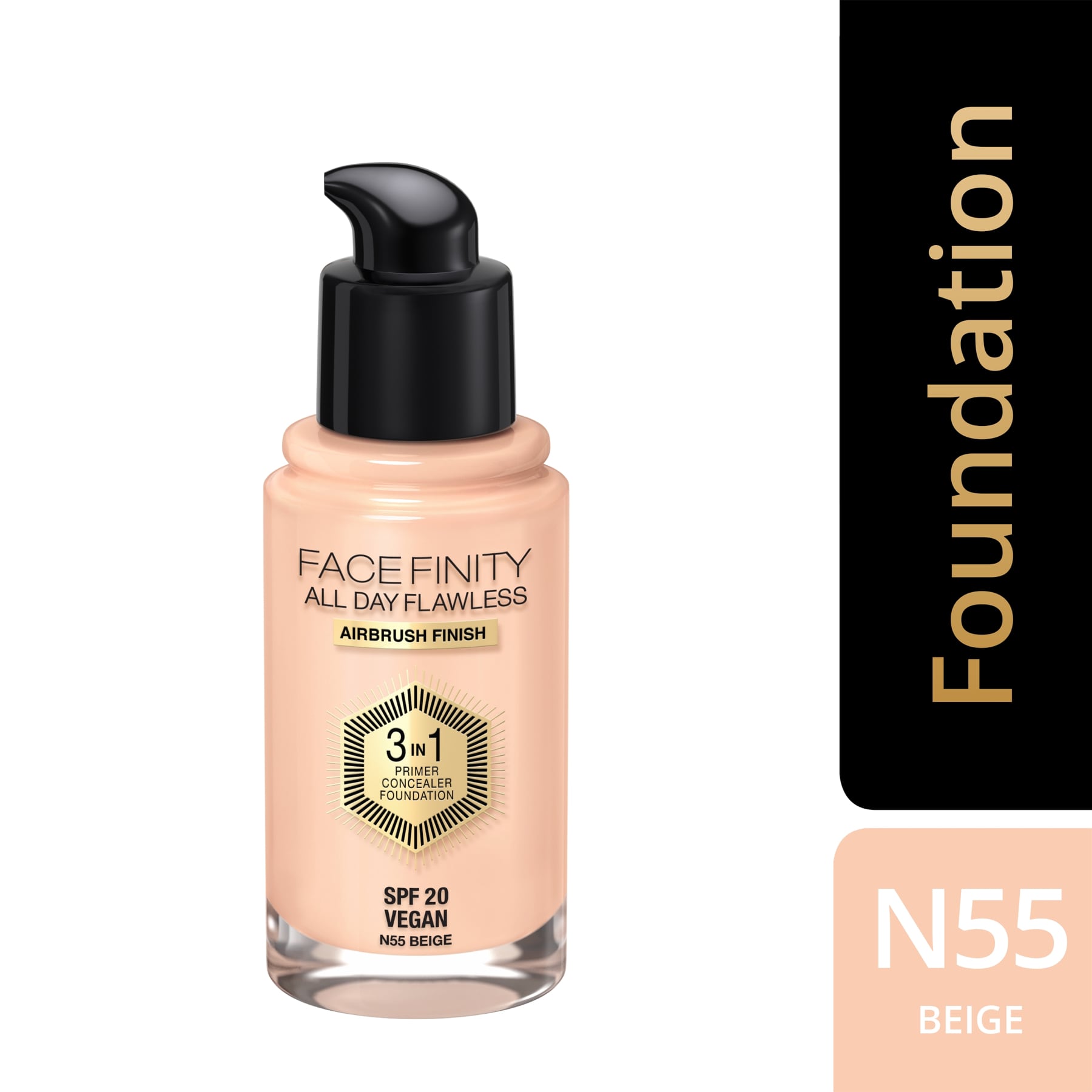 Facefinity All Day Flawless 3 In 1 Foundation Matte Finish 30ml 55 Beige|30ml