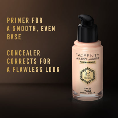 Facefinity All Day Flawless 3 In 1 Foundation Matte Finish 30ml 10 Fair Porcelain|30ml