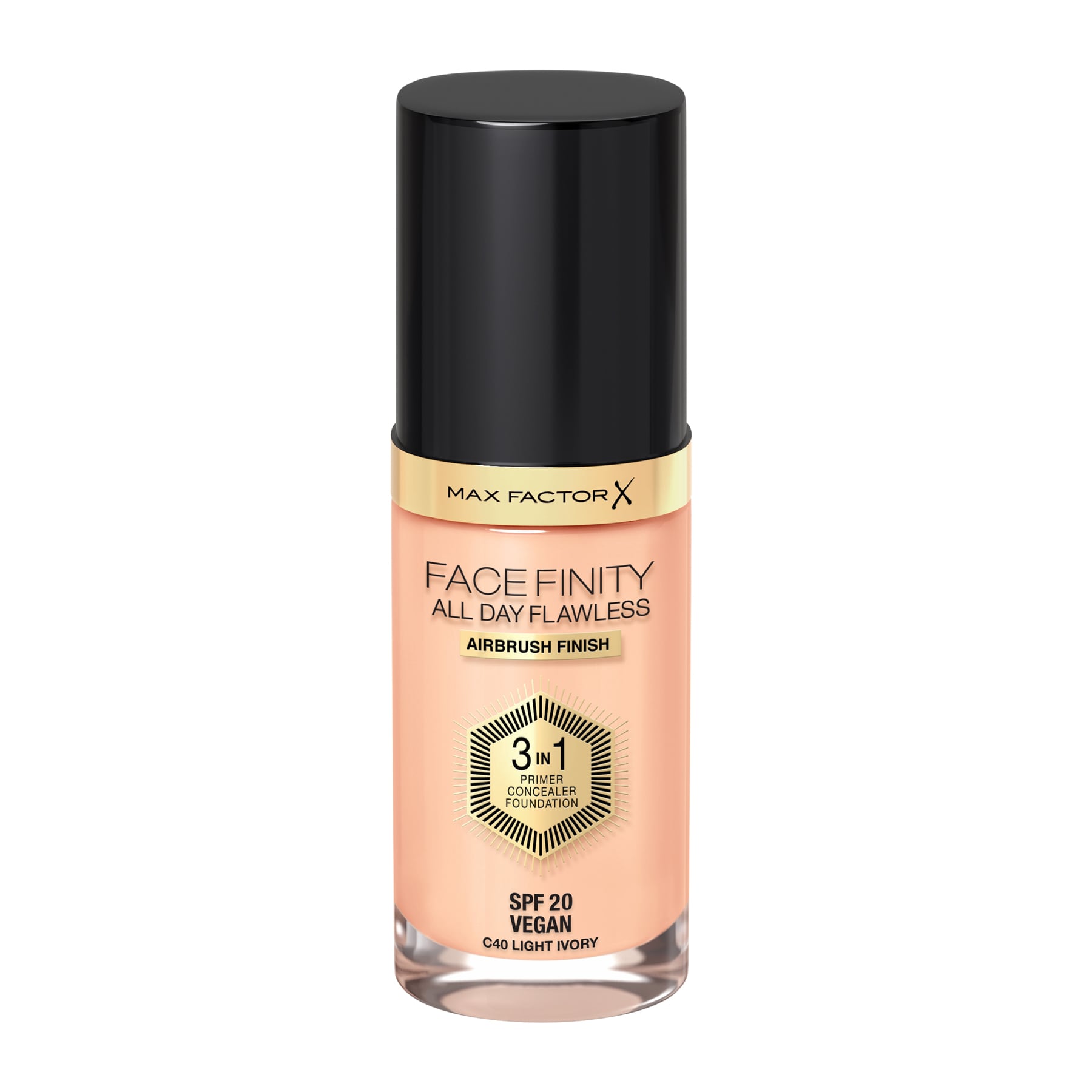 Facefinity All Day Flawless 3 In 1 Foundation Matte Finish 30ml 40 Light Ivory|30ml