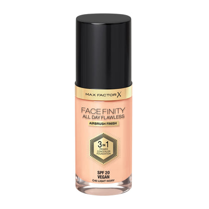 Facefinity All Day Flawless 3 In 1 Foundation Matte Finish 30ml 40 Light Ivory|30ml