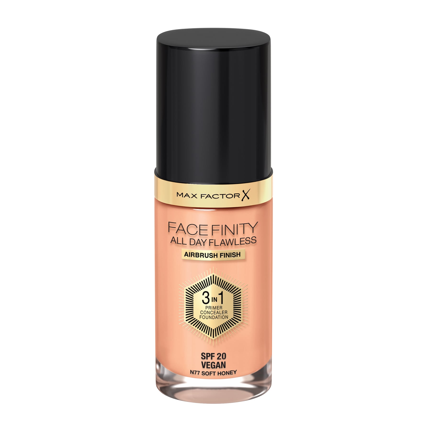 Facefinity All Day Flawless 3 In 1 Foundation Matte Finish 30ml 77 Soft Honey|30ml