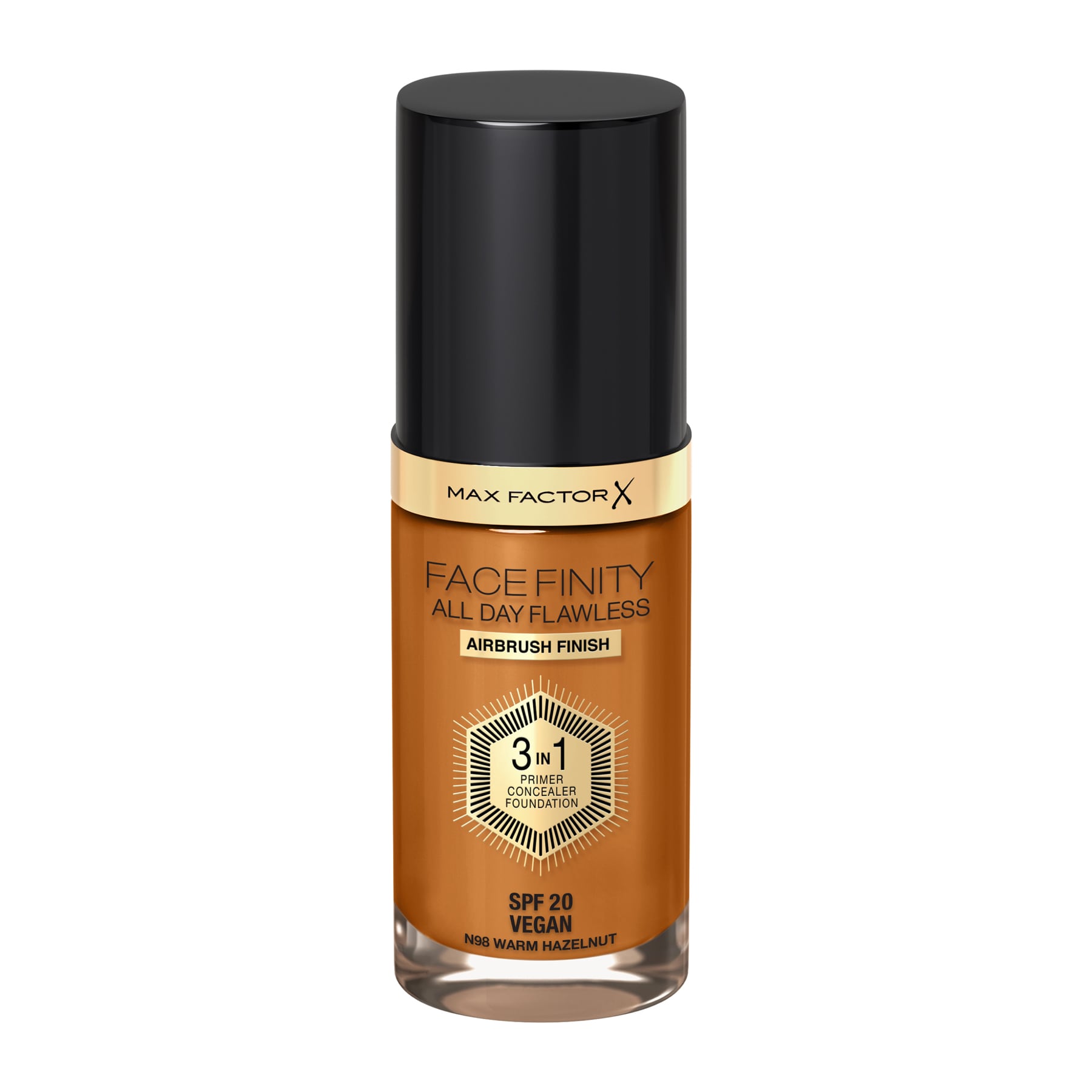 Facefinity All Day Flawless 3 In 1 Foundation Matte Finish 30ml 98 Warm Hazelnut|30ml