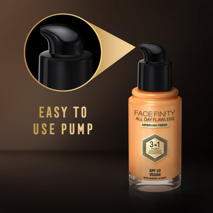 Facefinity All Day Flawless 3 In 1 Foundation Matte Finish 30ml 78 Warm Honey|30ml