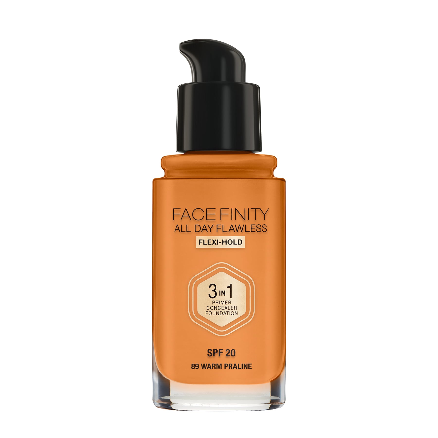 Facefinity All Day Flawless 3-in-1 Liquid Foundation Matte Finish 30ml 089 Warm Praline|30ml