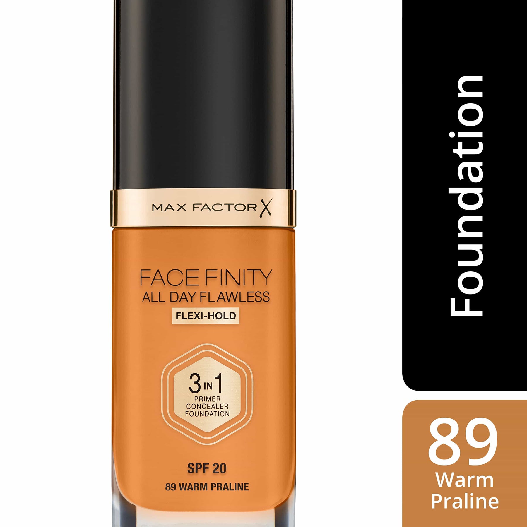 Facefinity All Day Flawless 3-in-1 Liquid Foundation Matte Finish 30ml 089 Warm Praline|30ml