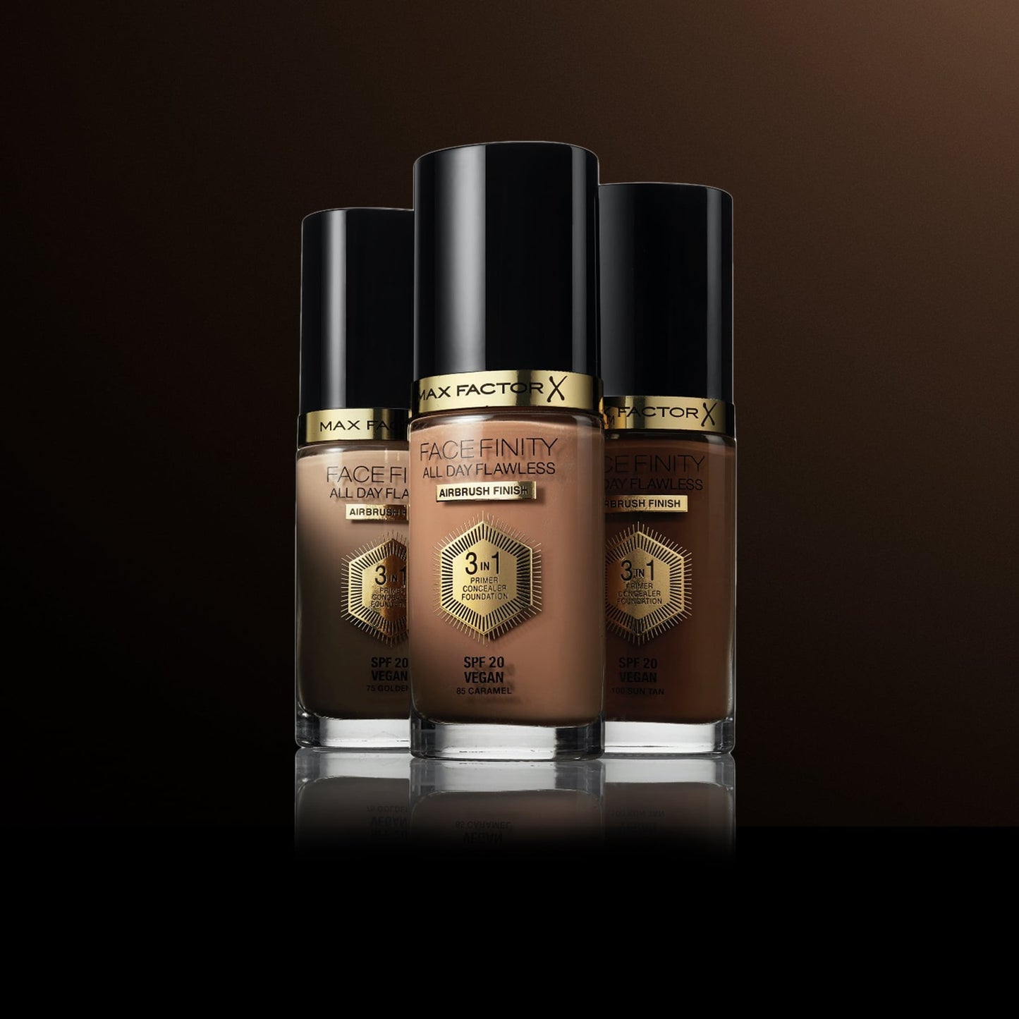 Facefinity All Day Flawless 3-in-1 Liquid Foundation Matte Finish 30ml 089 Warm Praline|30ml