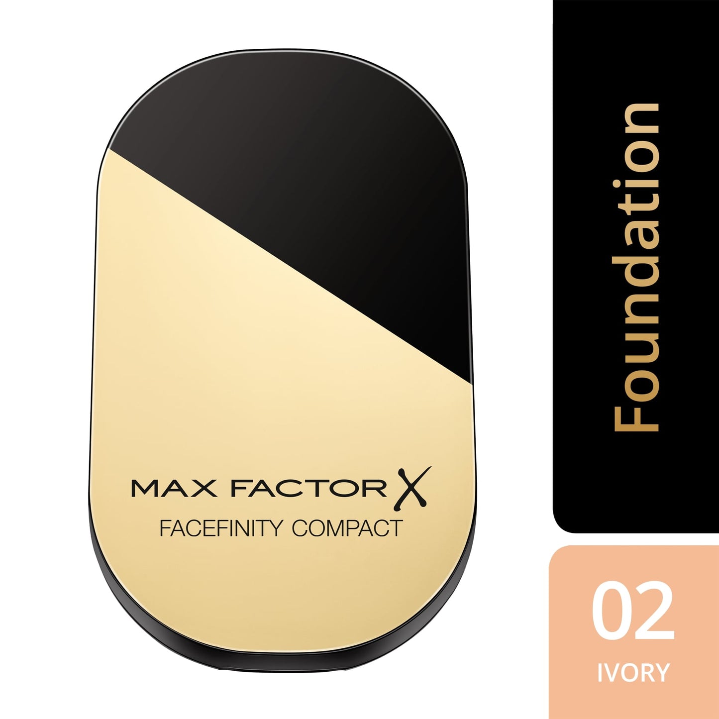 Facefinity Compact Foundation Full Coverage 10g 02 Ivory|10g