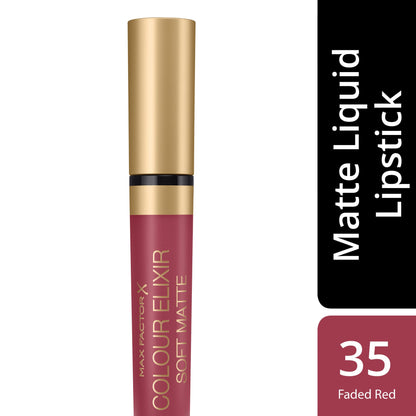 Colour Elixir Soft Matte Finish Lipstick 4ml 035 Faded Red|4ml