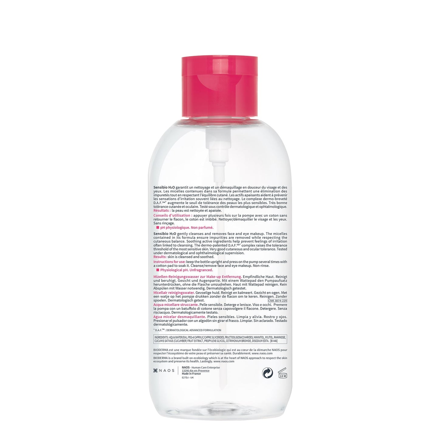 Bioderma Sensibio H2O Cleansing Micelle Solution Micellar Water 850ml 850ml