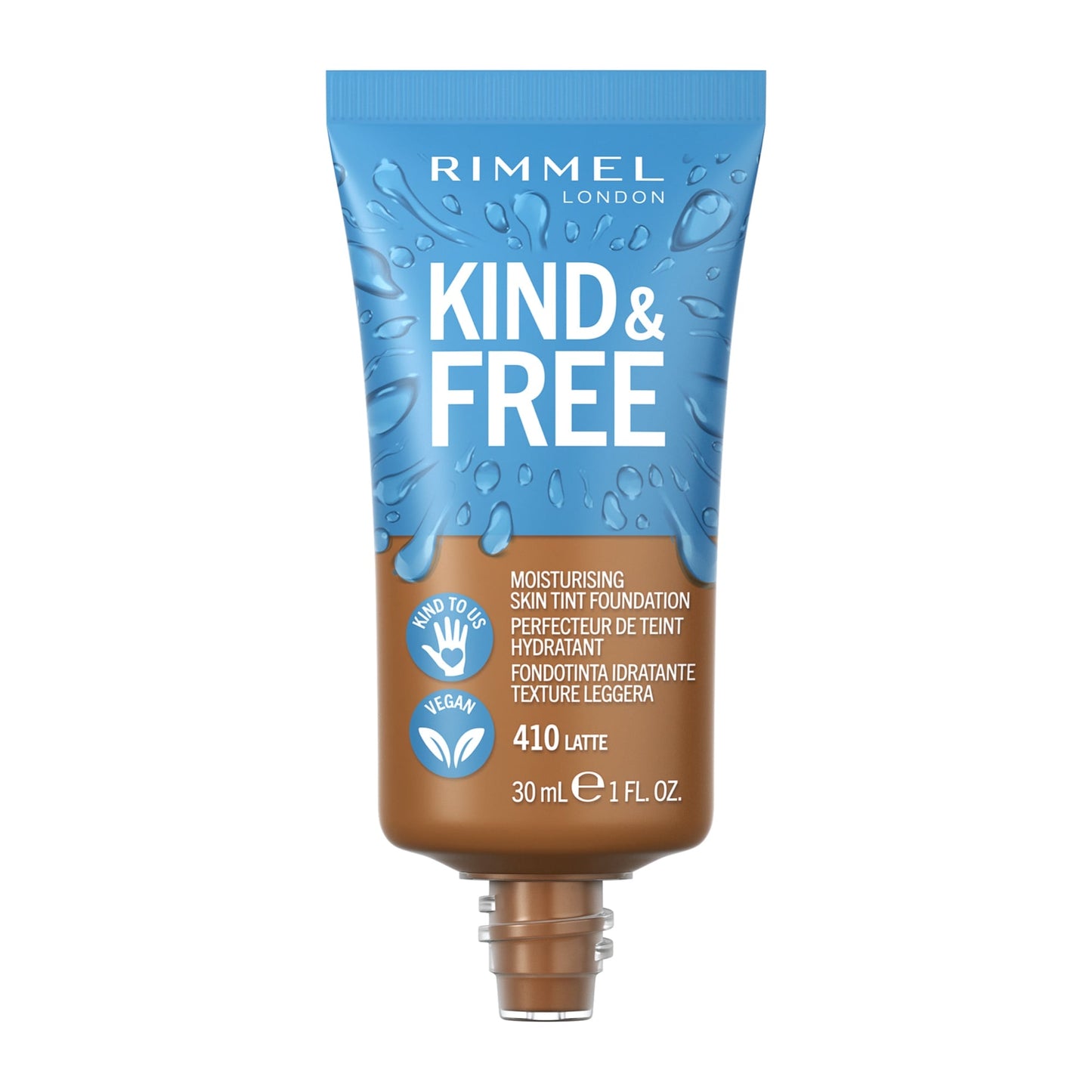 Rimmel KIND & FREE Moisturising Skin Tint Foundation 30ml 410 Latte|30ml