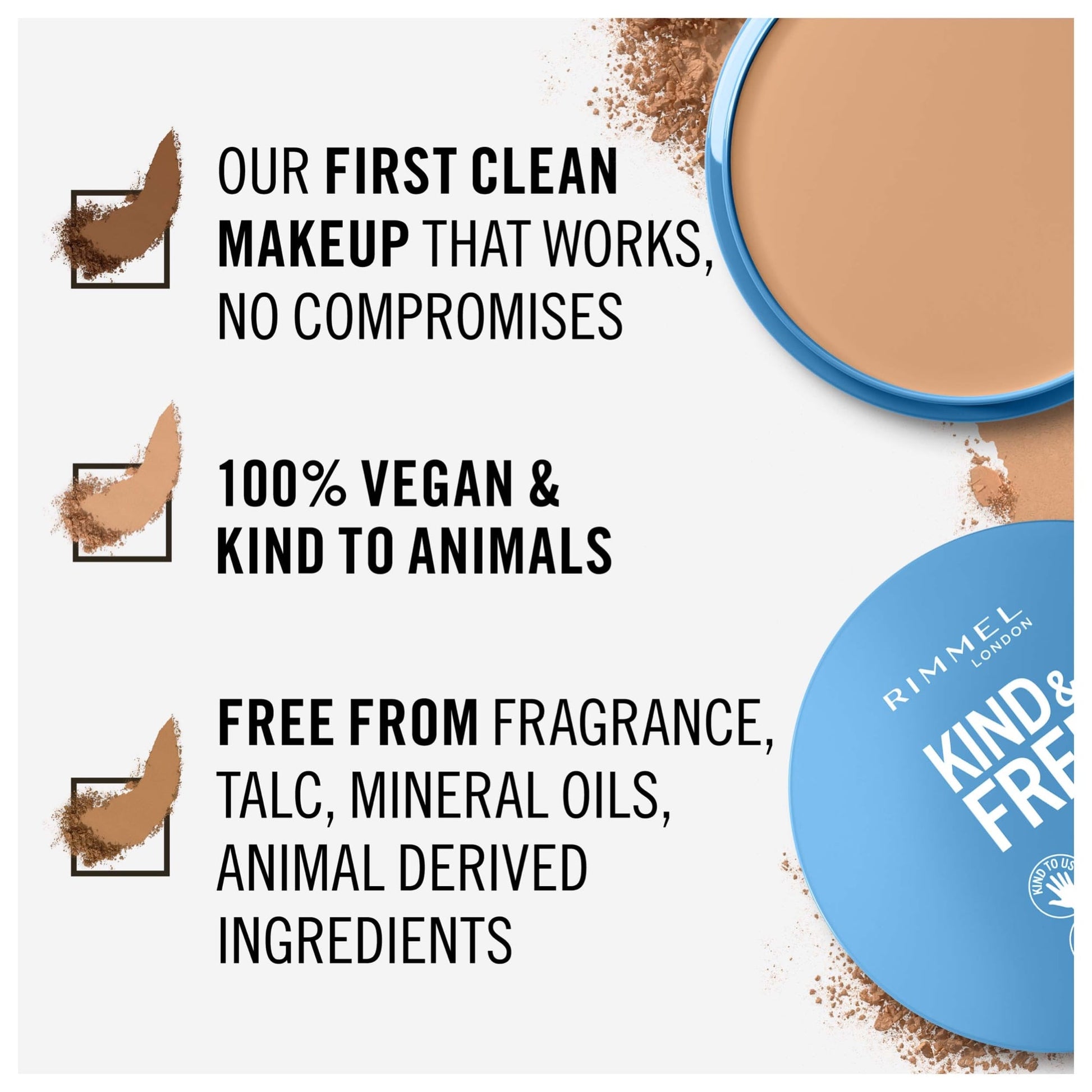 KIND & FREE Pressed Powder 10g 20 Light|10g