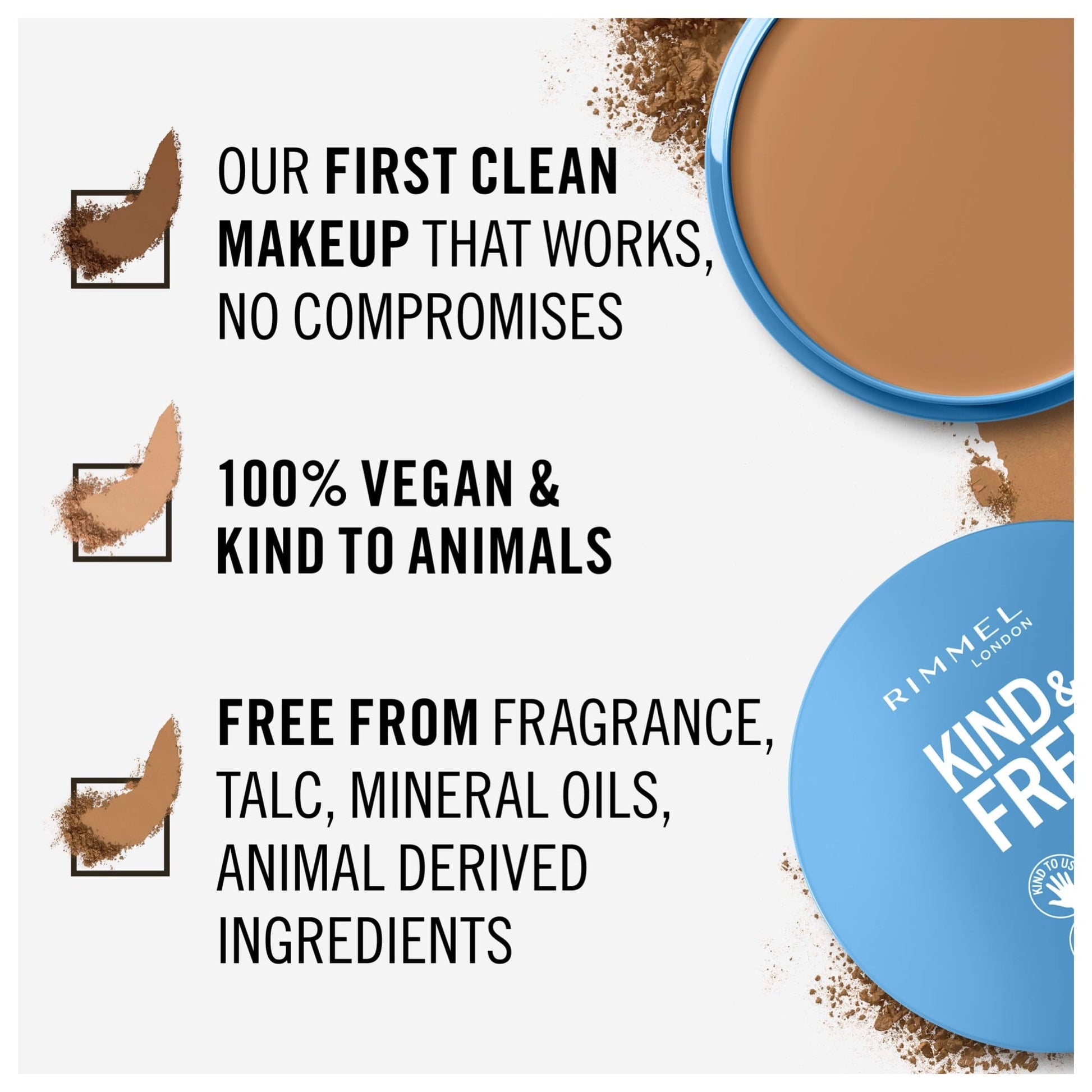 KIND & FREE Pressed Powder 10g 40 Tan|10g