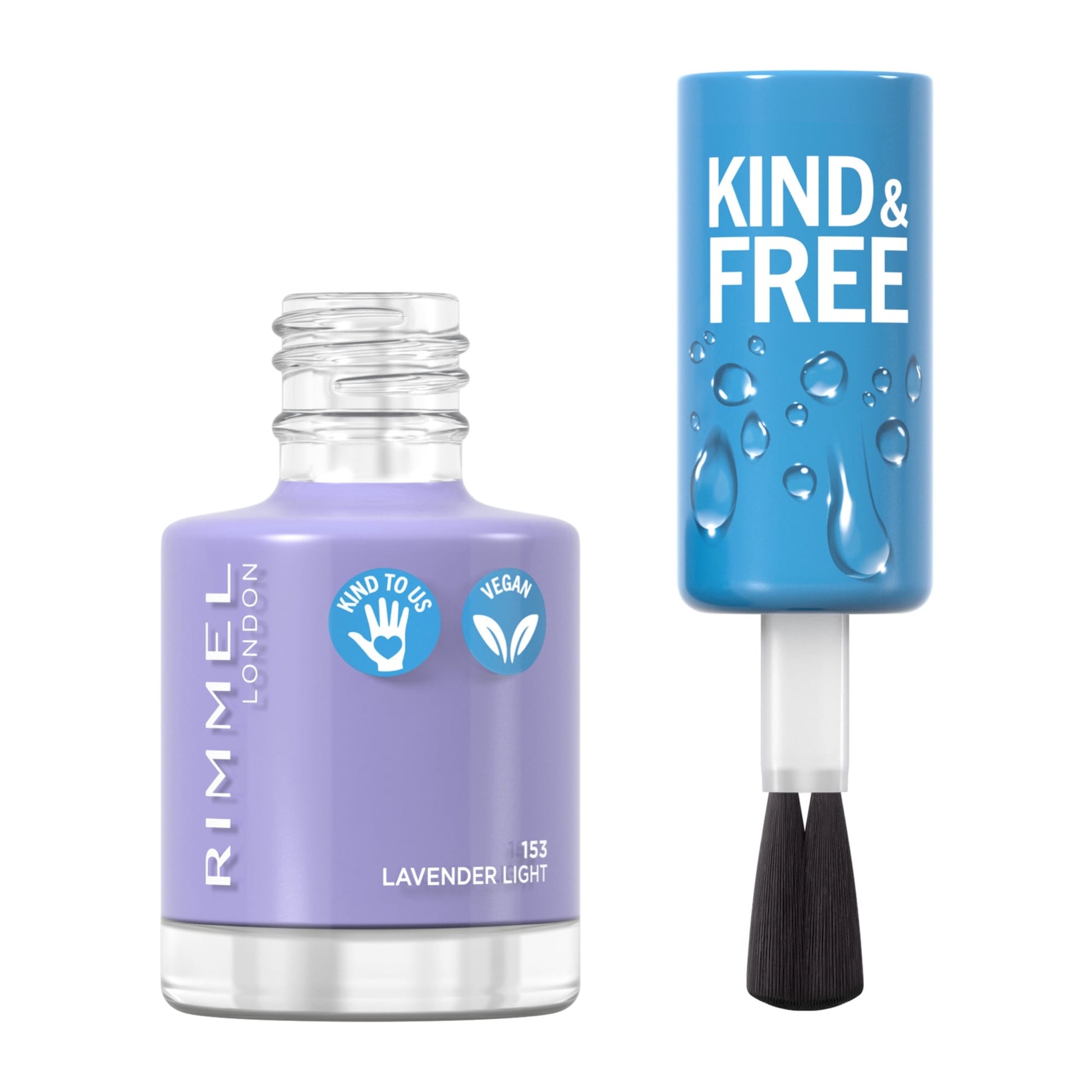 KIND & FREE Clean Nail Polish 8ml 153 Lavender Light|8ml