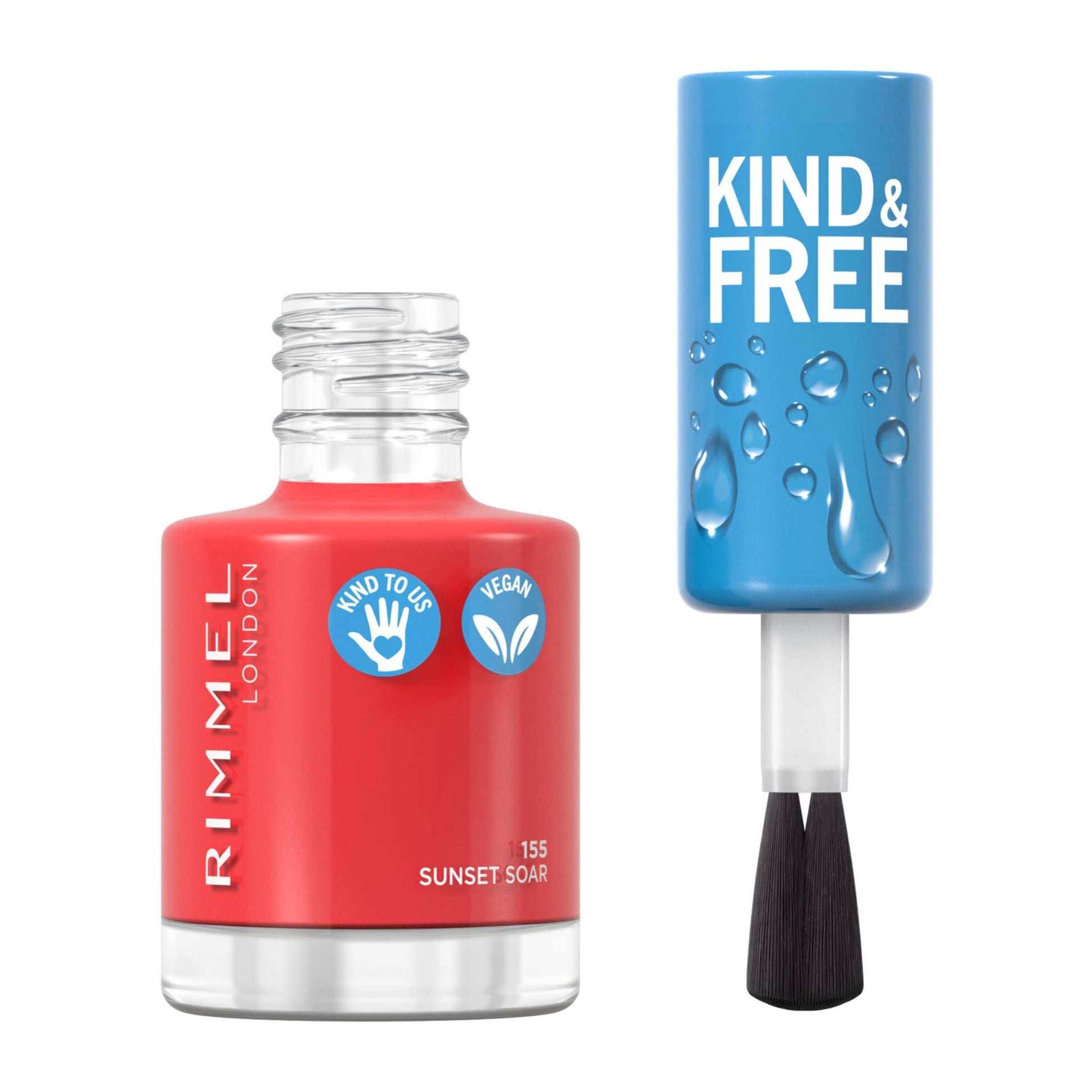 KIND & FREE Clean Nail Polish 8ml 155 Sunset Soar|8ml