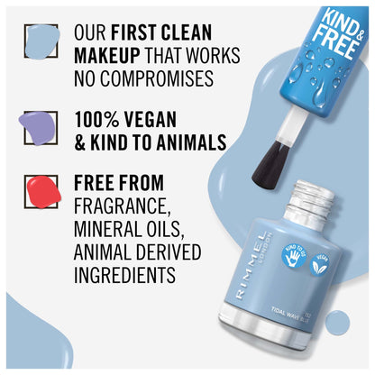 KIND & FREE Clean Nail Polish 8ml 152 Tidal Wave Blue|8ml