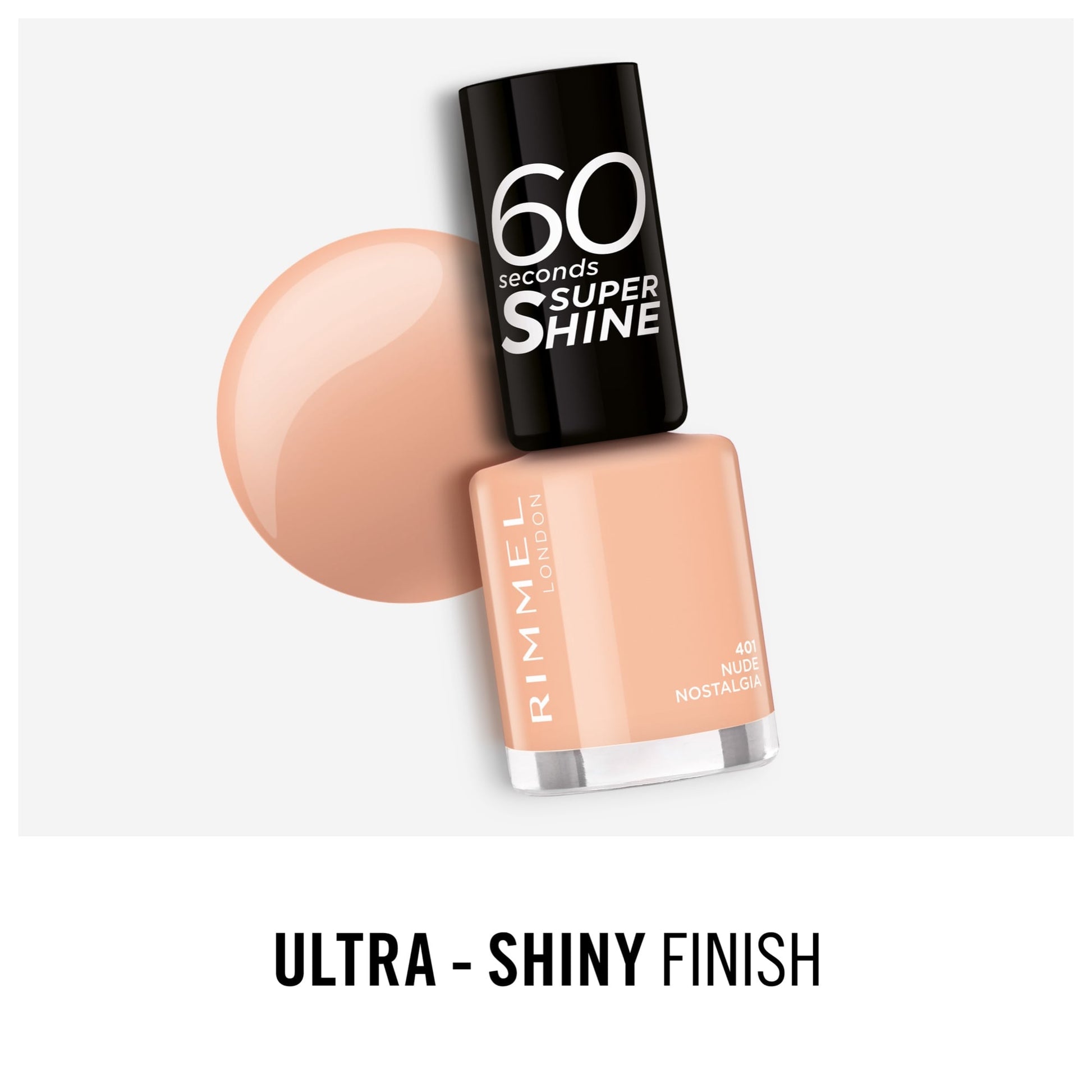 60 Seconds Super Shine Nail Polish 8ml 401 Nude Nostalgia|8ml