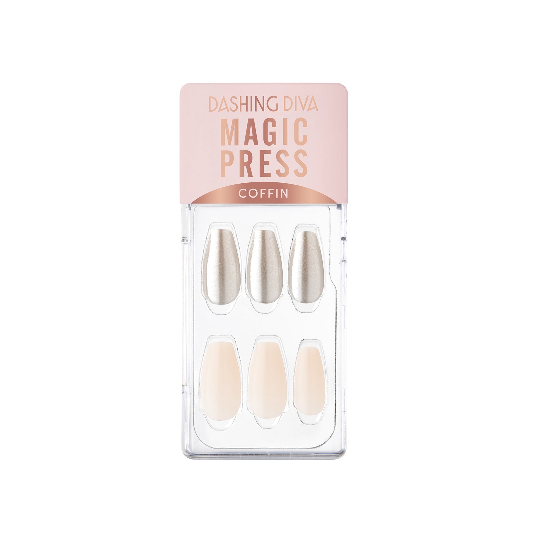 Magic Press Press On Nails Blanc Metal