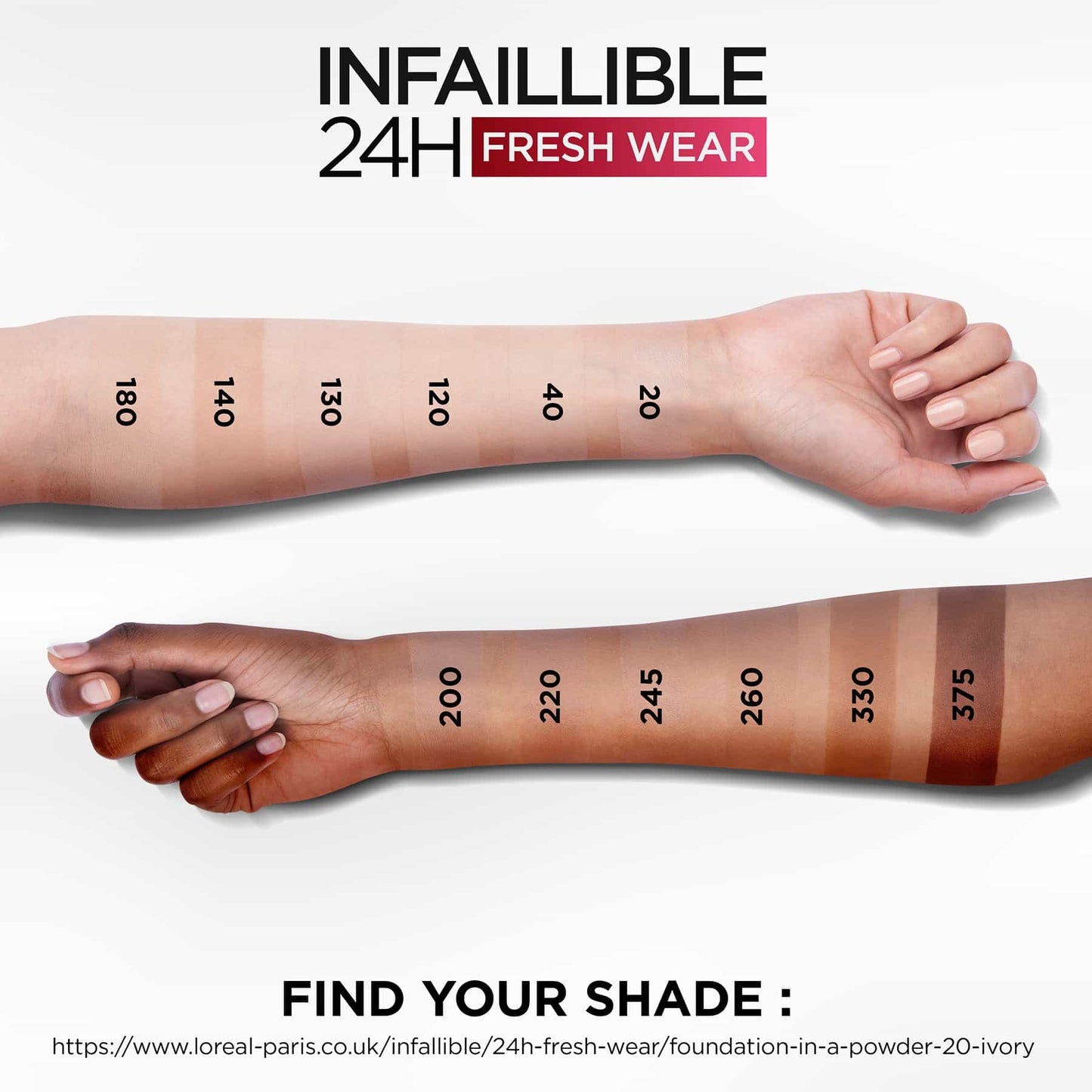 Infallible 24H Fresh Wear Foundation In A Powder 9g 250 Radiant Sand|9g