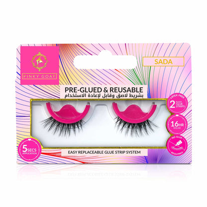 Pre-Glued Sada False Eyelashes 1 pair