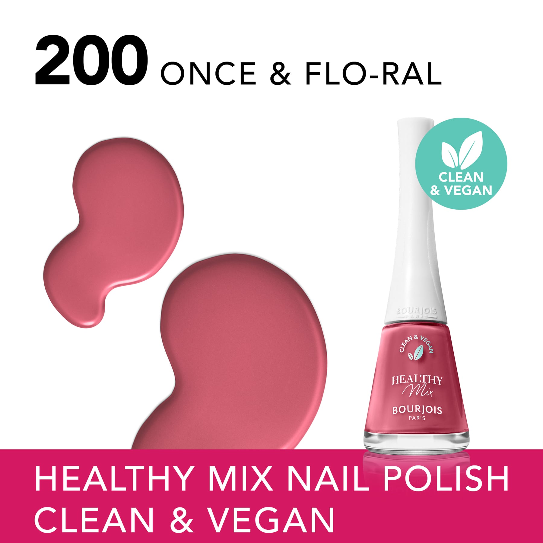 Healthy Mix Vegan Nail Polish 9ml 200 Once & Flo-Ral|9ml