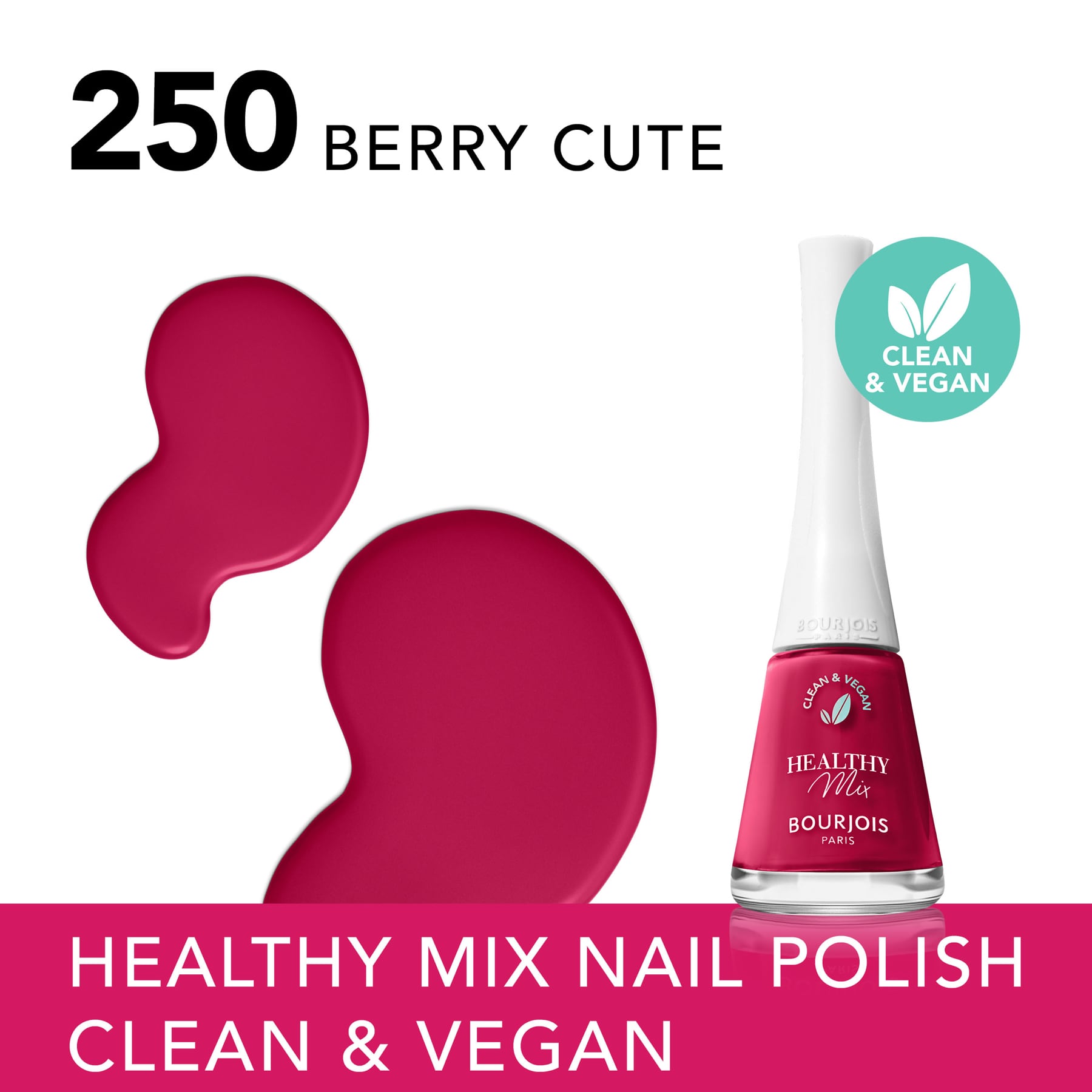 Healthy Mix Vegan Nail Polish 9ml 250 Berry Cute|9ml