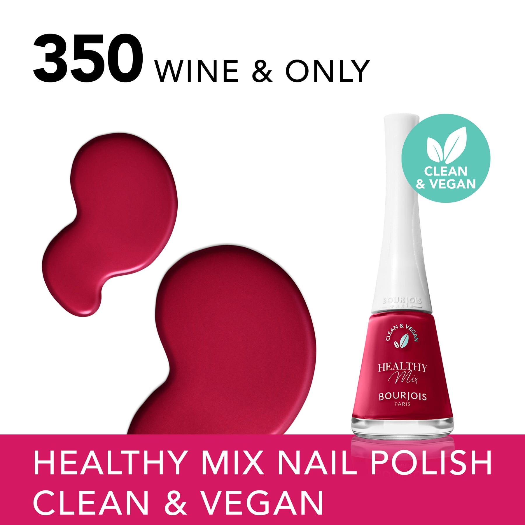 Healthy Mix Vegan Nail Polish 9ml 350 Wine & Only|9ml