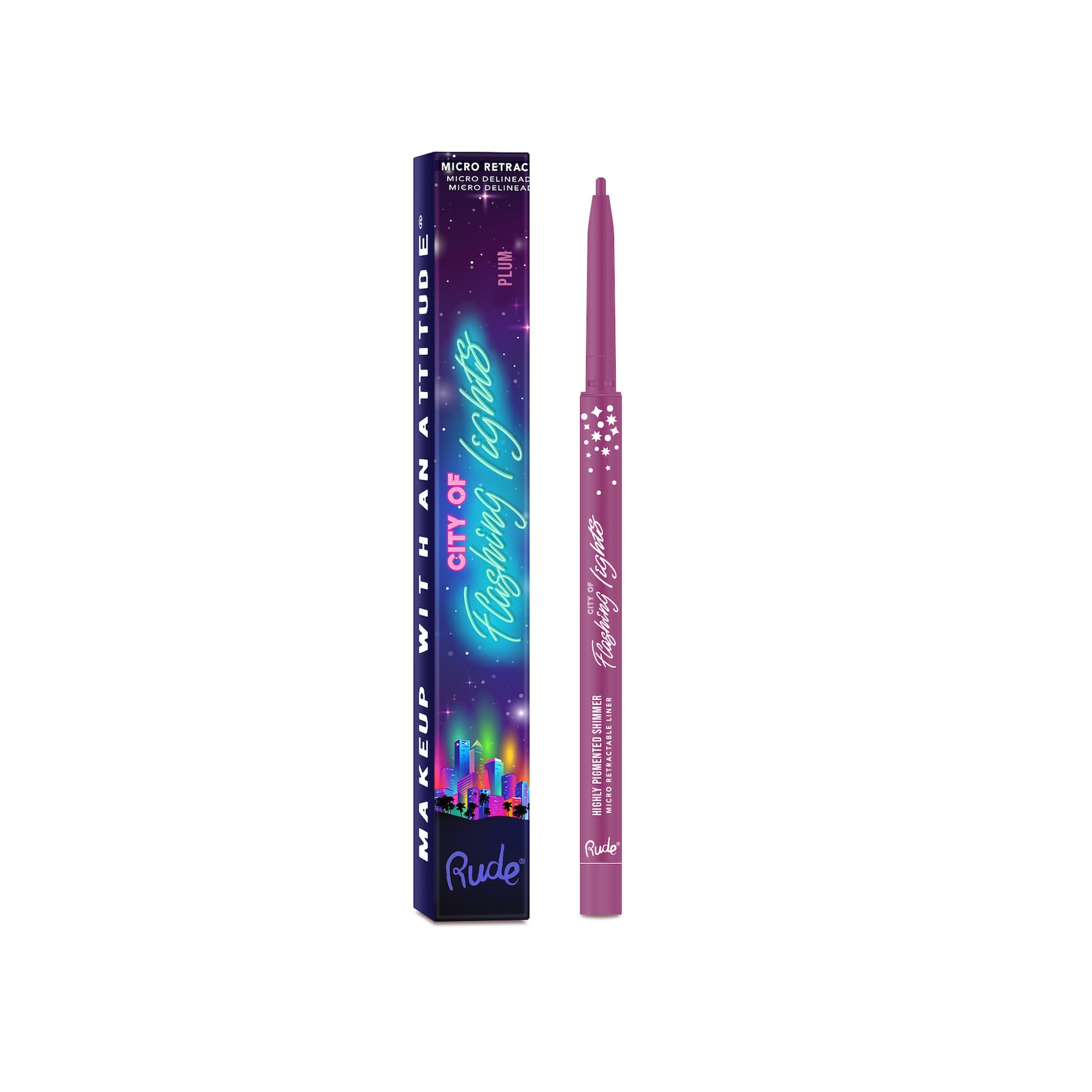 City of Flashing Lights Micro Retractable Liner 0.1g Plum|0.1g