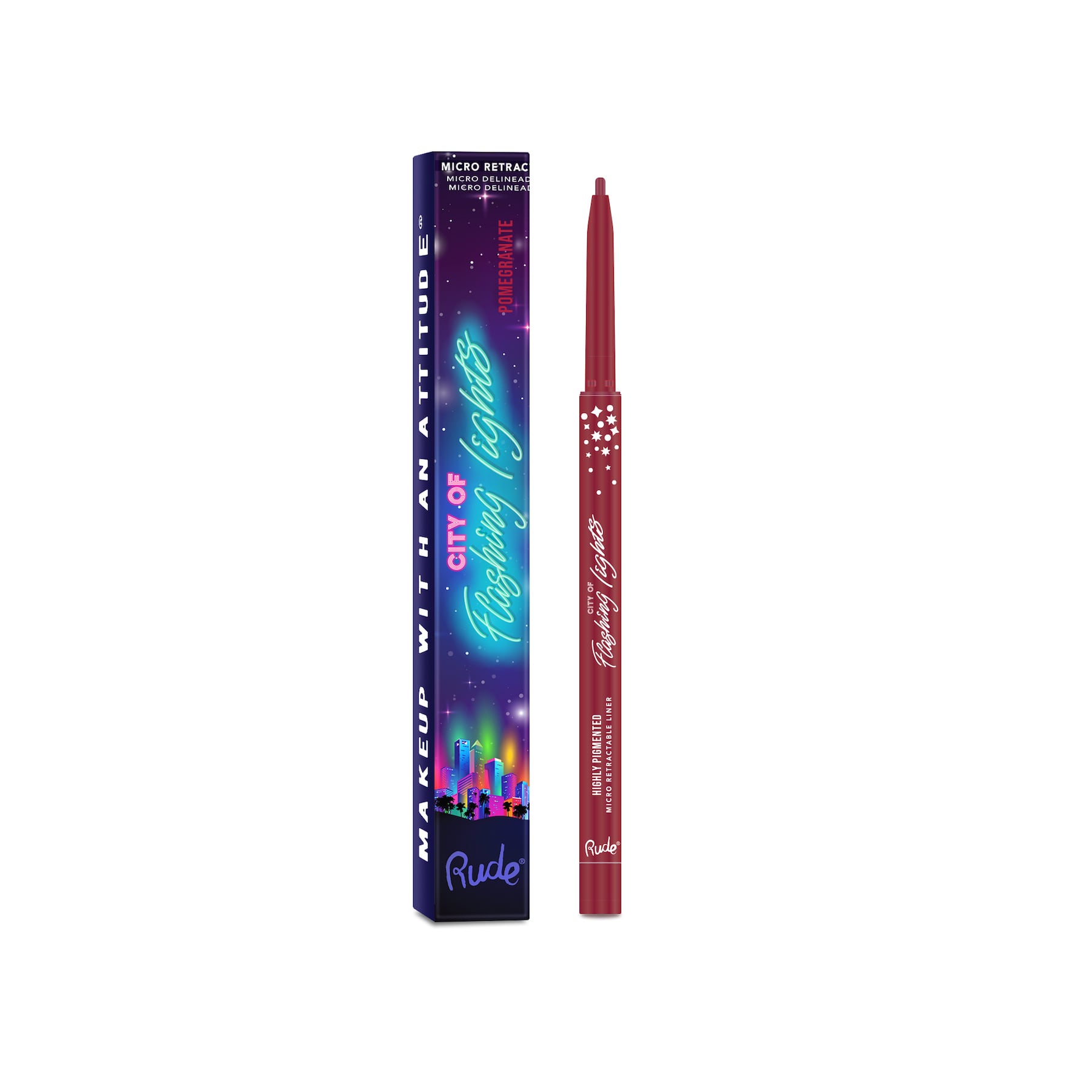 City of Flashing Lights Micro Retractable Liner 0.1g Pomegranate|0.1g