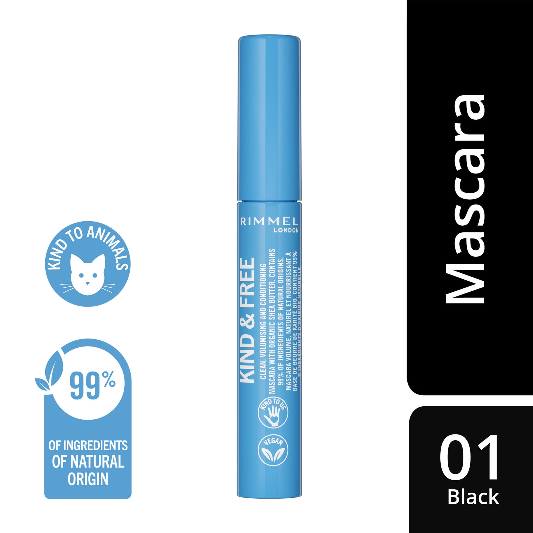 KIND & FREE Mascara 001 Black 7ml  001 Black|7ml