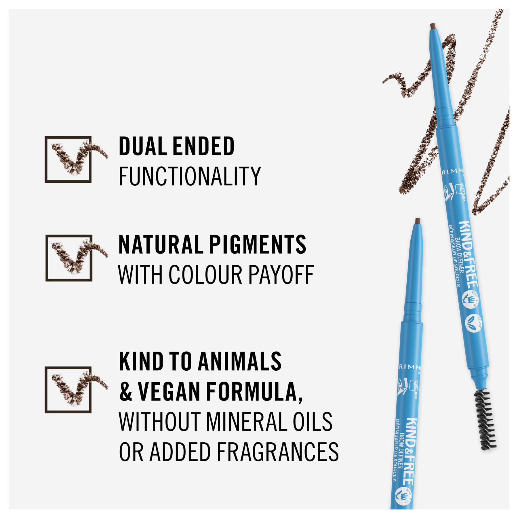 KIND & FREE Brow Definer 8g 005 Chocolate|8g