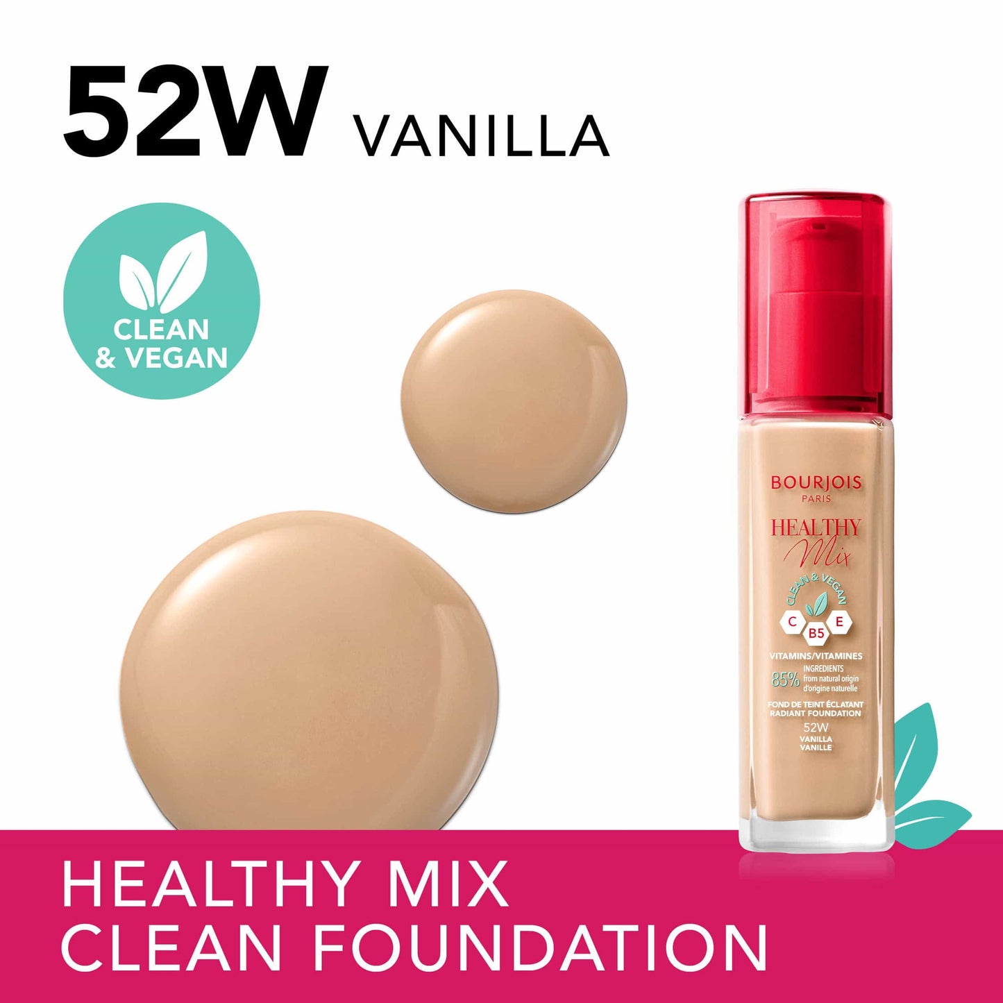 Healthy Mix Clean Foundation 30ml 52W Vanilla|30ml