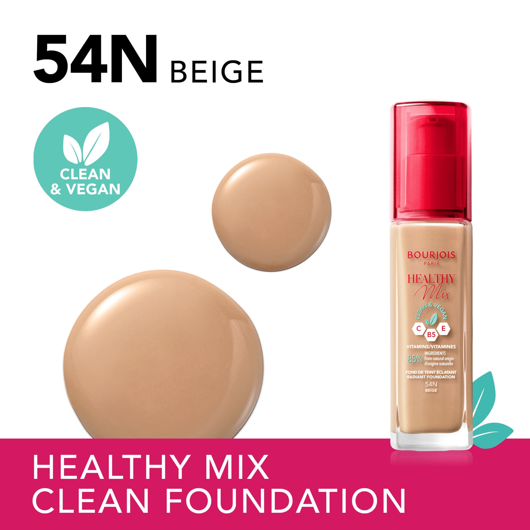 Healthy Mix Clean Foundation 30ml 54N Beige|30ml