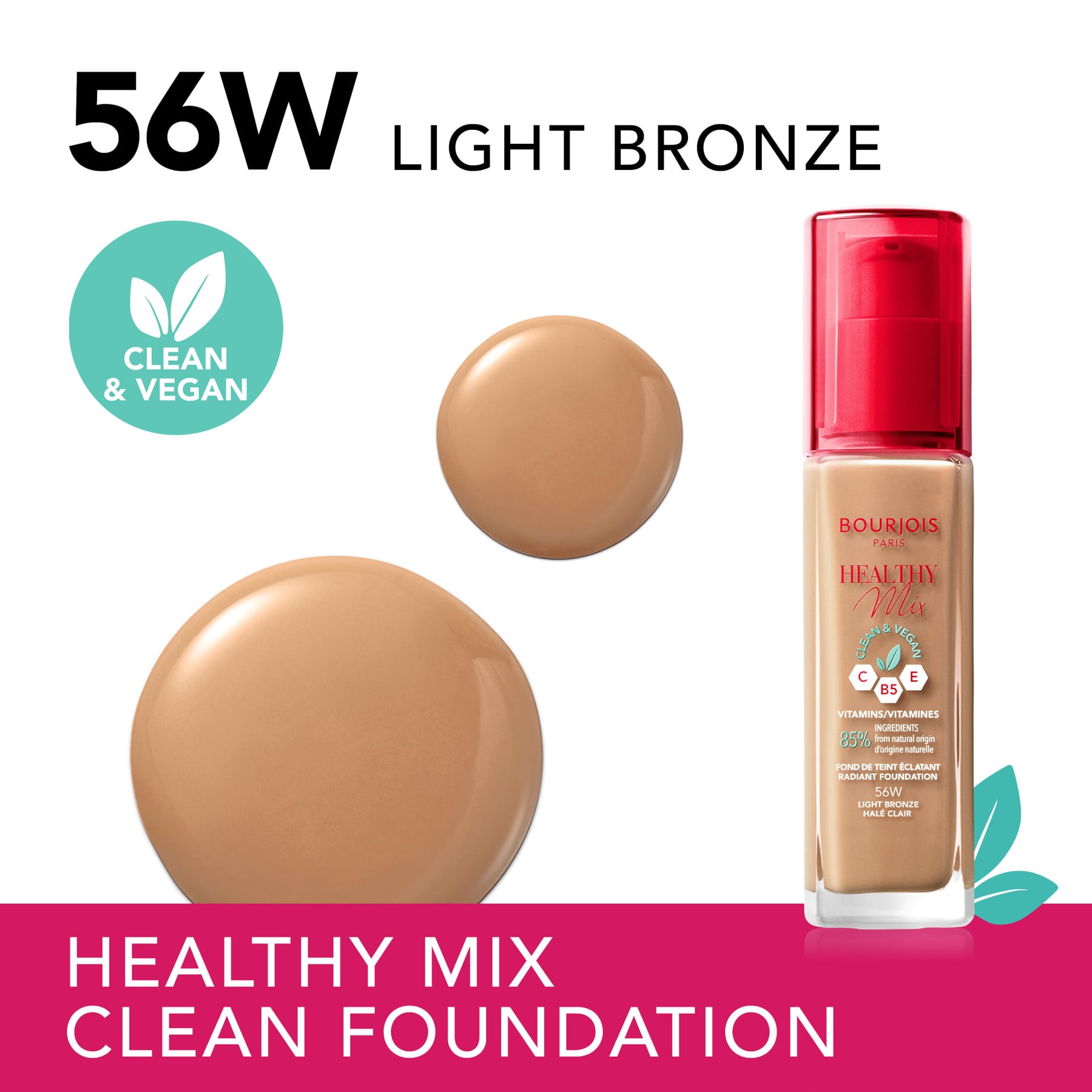 Healthy Mix Clean Foundation 30ml 56W Light Bronze|30ml