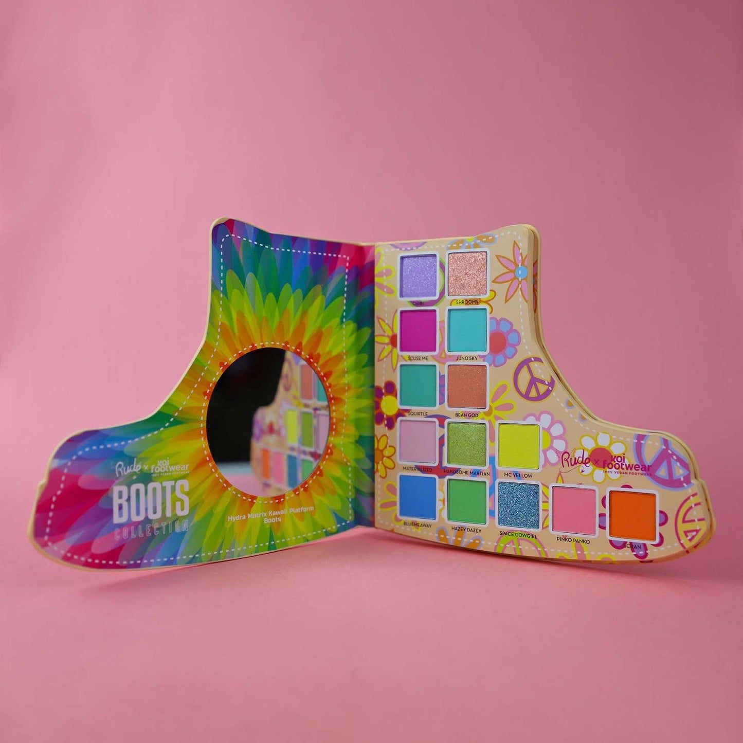 Rude x Koi Footwear Boots Collection Eyeshadow Palette - 14 shades Hydra Matrix Kawaii Platform Boots|122g