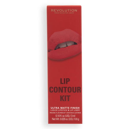 Revolution Revolution Lip Contour Kit Sassy Red Sassy Red|3ml + 0.8g