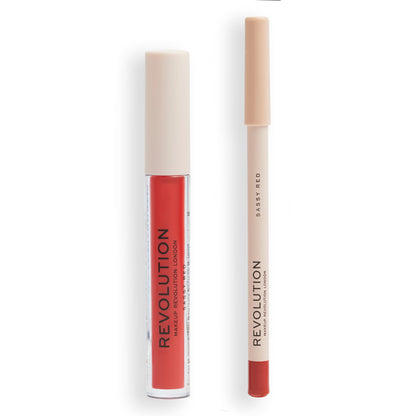 Revolution Revolution Lip Contour Kit Sassy Red Sassy Red|3ml + 0.8g