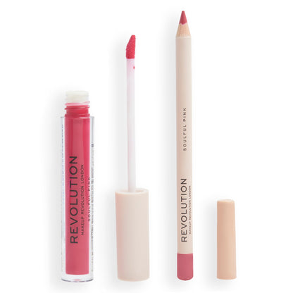 Revolution Revolution Lip Contour Kit Soulful Pink Soulful Pink|3ml + 0.8g