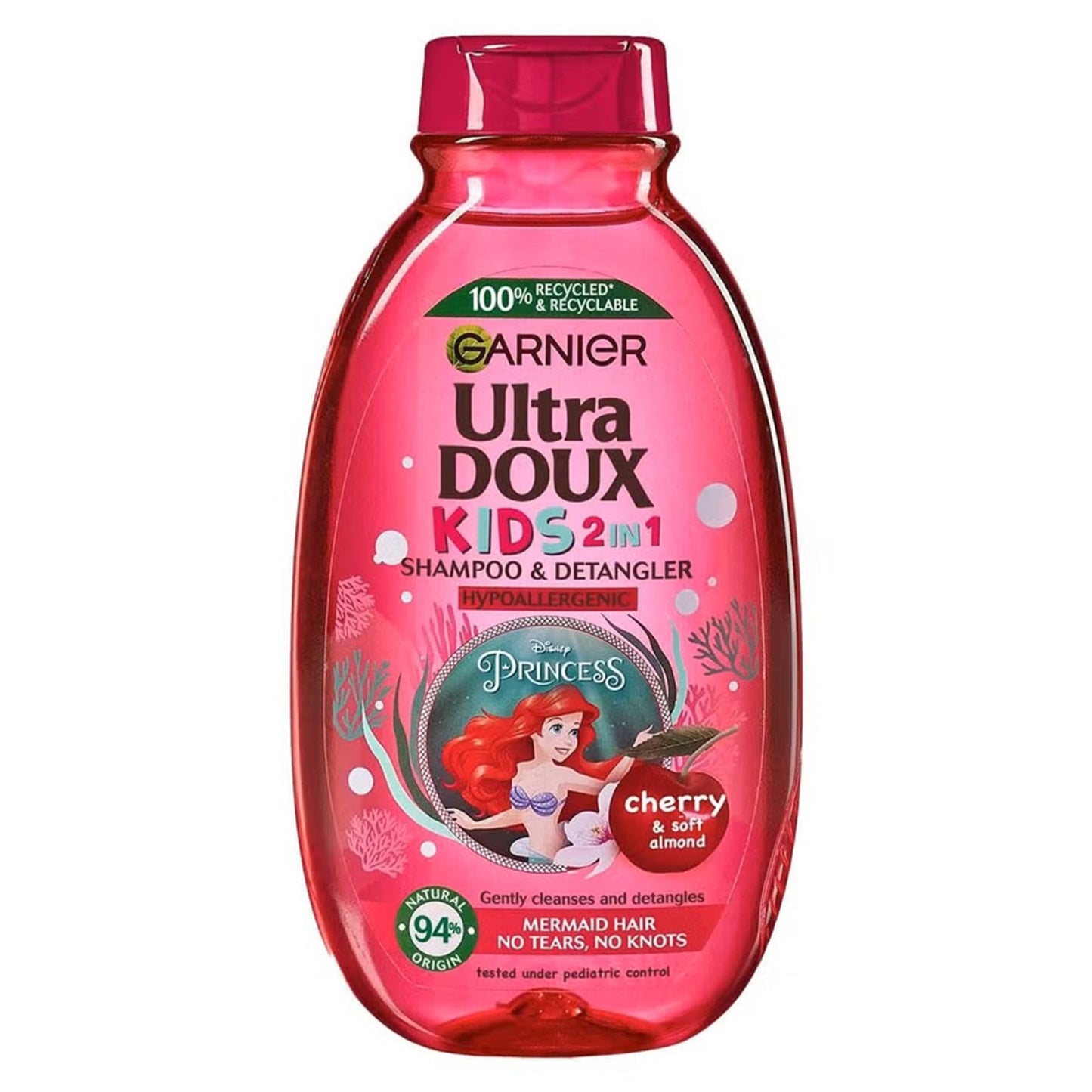 Ultra Doux Kids Disney 2 in 1 Cherry and Soft Almond Shampoo & Detangler 400ml 400ml