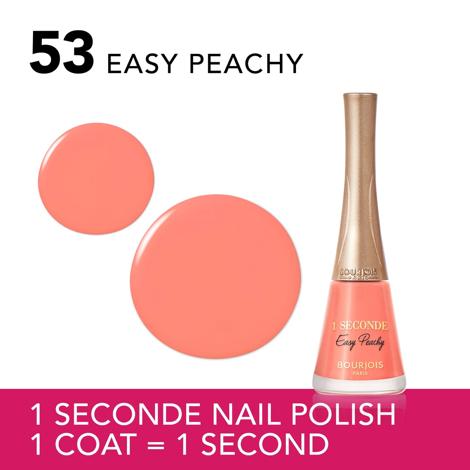 1 Seconde Nail Polish 9ml Easy Peachy|9ml