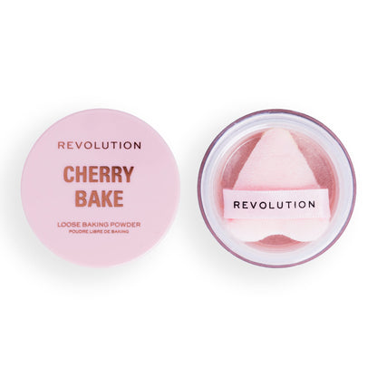 Revolution Y2K Baby Cherry Bake Loose Powder & Puff 1pc