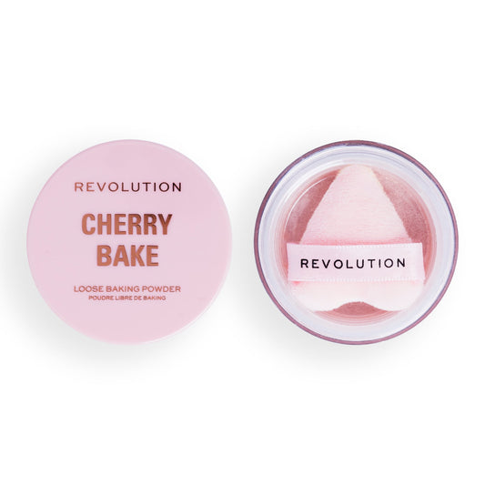 Revolution Y2K Baby Cherry Bake Loose Powder & Puff 1pc