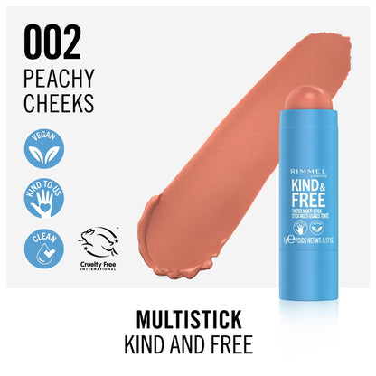 Rimmel London Kind & Free Multi-Stick 5g 002 Peachy Cheeks|24.3g